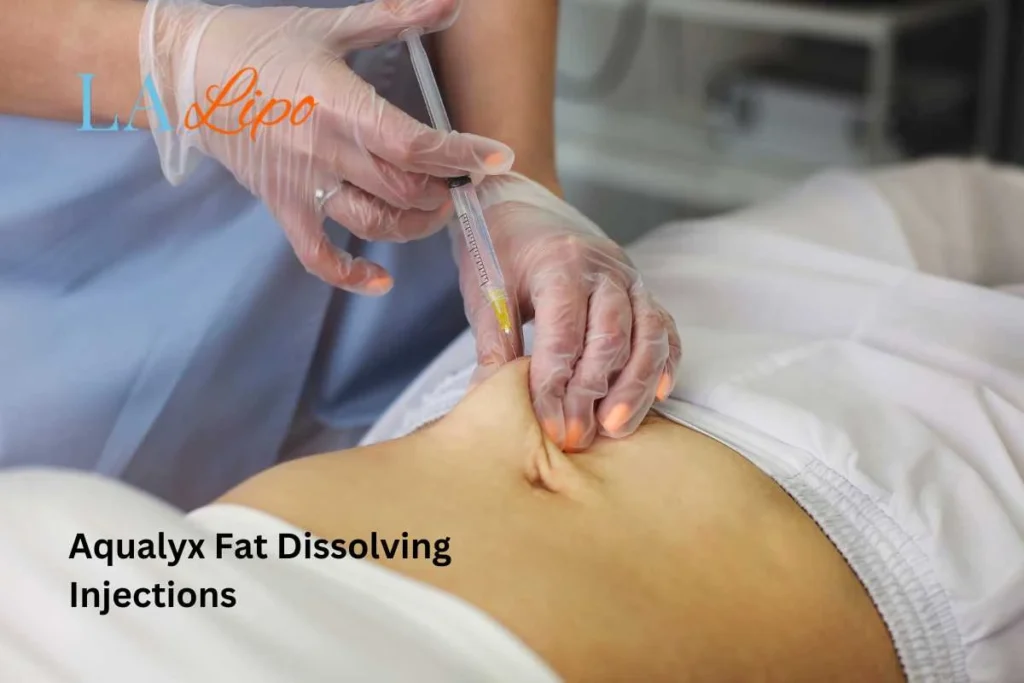 woman having fat dissolving injections Oldham in the stomach