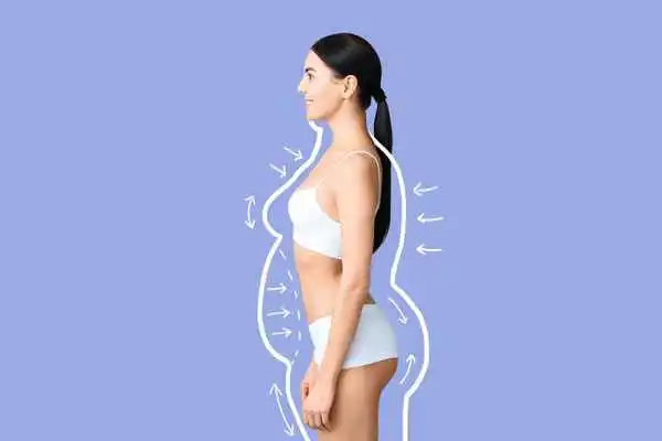 image of woman experiencing fat reduction treatment Oldham