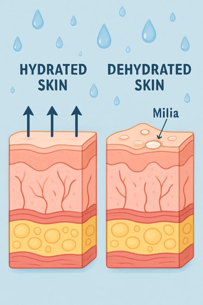 The importance of hydration and milia production Oldham